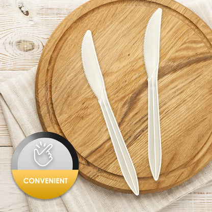 Medium-Weight Disposable Plastic Silverware – White Utensils, 1000-Pack