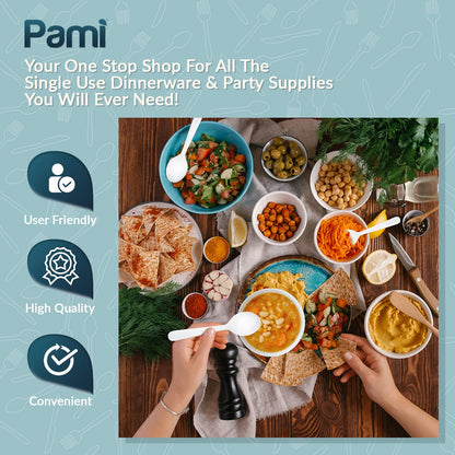 Heavy-Weight White Disposable Plastic Cutlery 50-Pack
