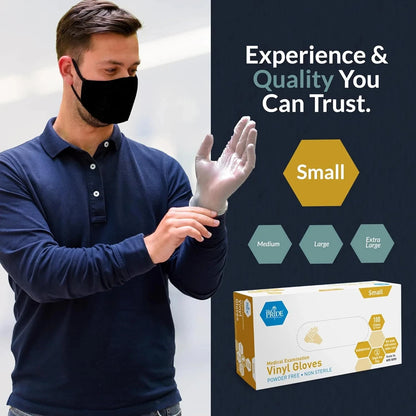 Vinyl Medical Examination Gloves – Box of 100