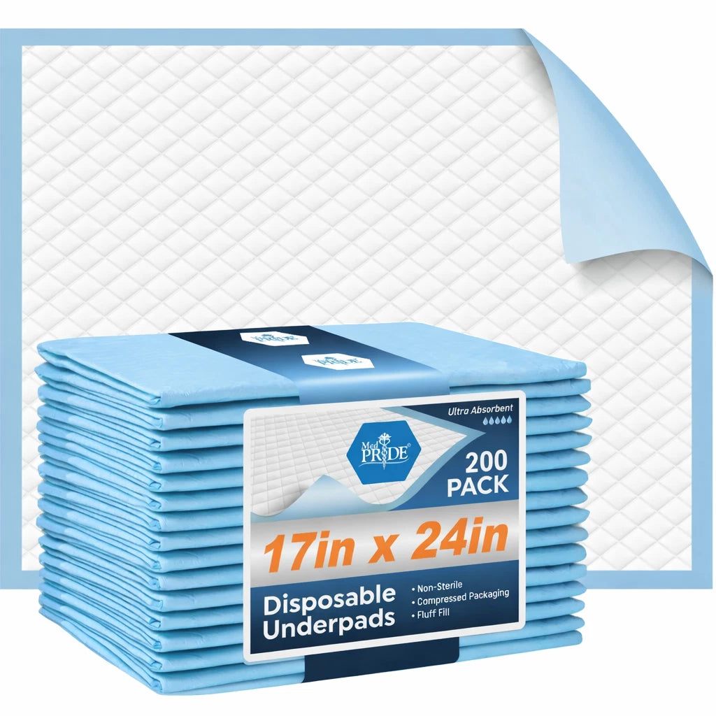 Disposable Underpads 17" × 24" – Ultra Absorbent Incontinence Pads