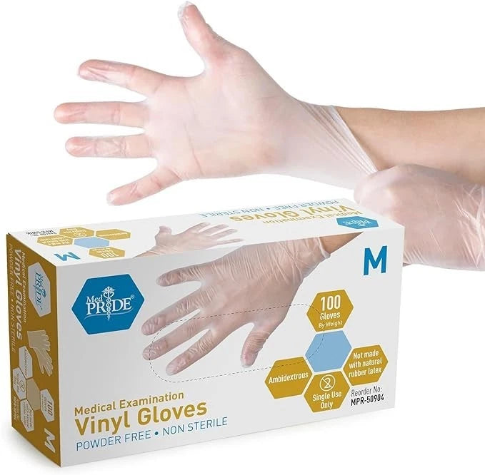 Vinyl Medical Examination Gloves – Box of 100
