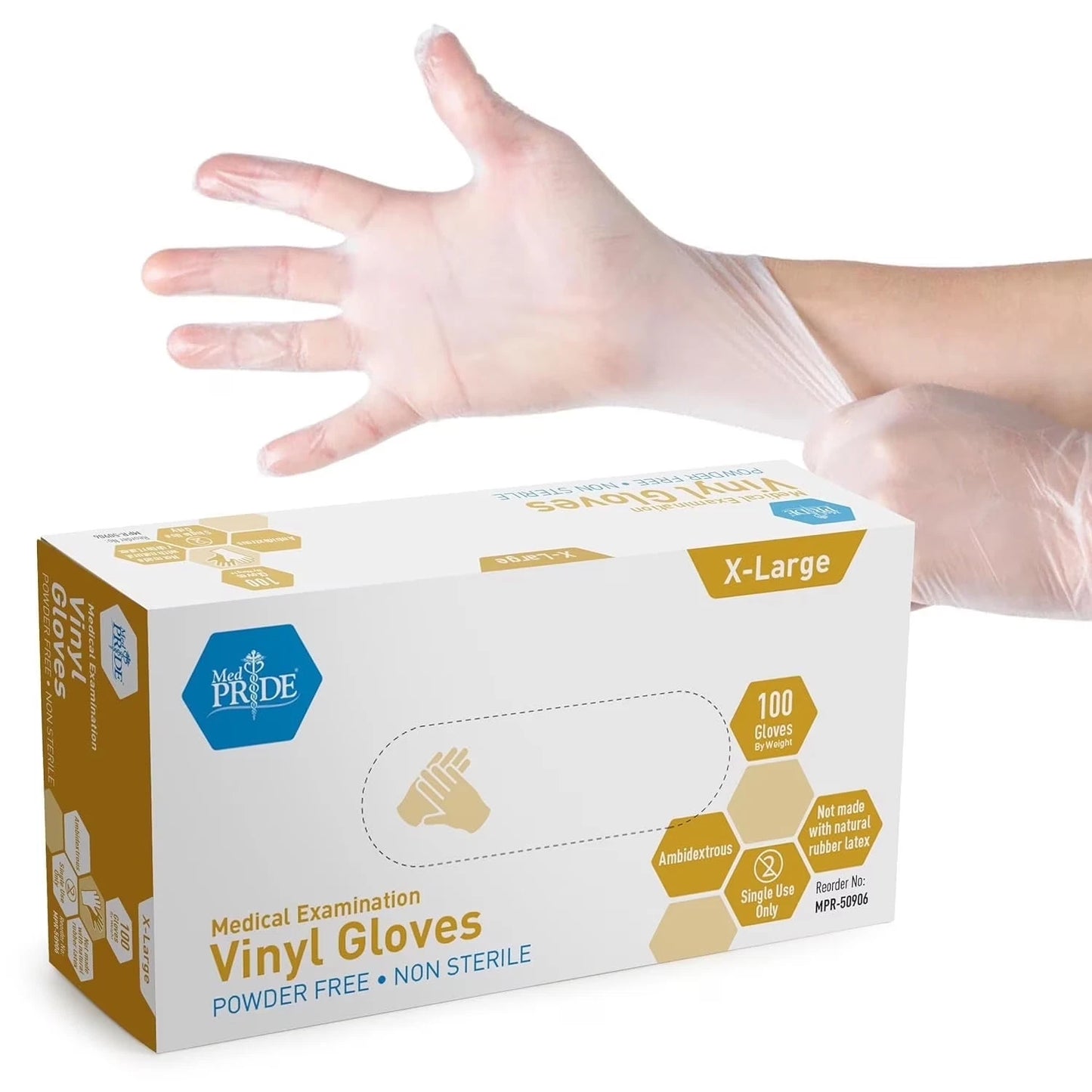 Vinyl Medical Examination Gloves – Box of 100