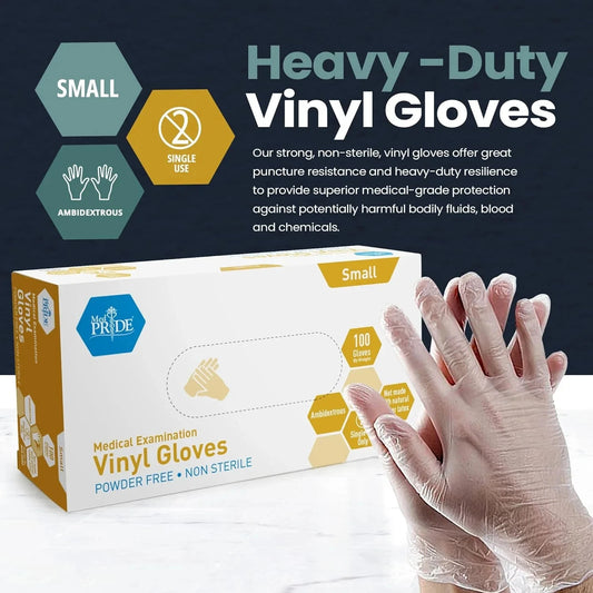 Vinyl Medical Examination Gloves – Box of 100
