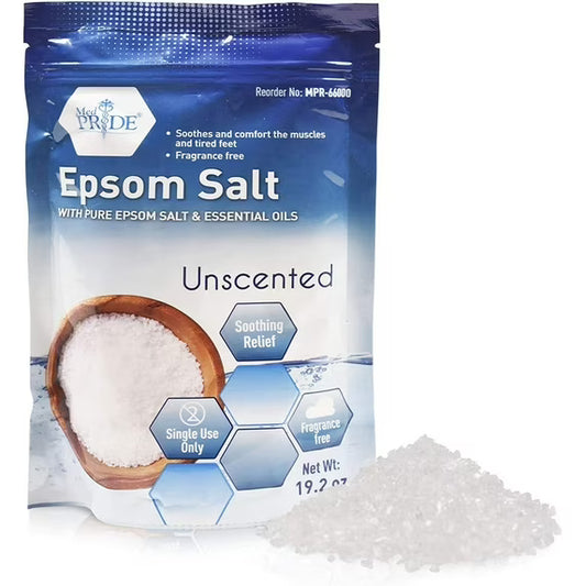 Epsom Salt Bath Soak – Pure Magnesium Sulfate, 19.2 oz