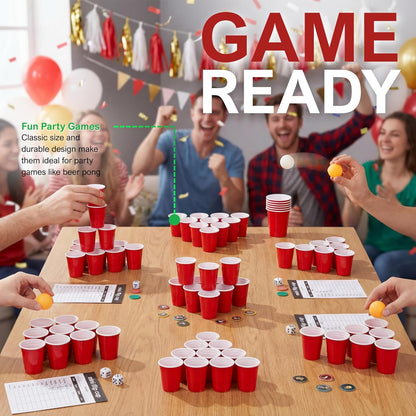 2 oz Disposable Plastic Shot Glass Party Cups – Red, 36 Pack